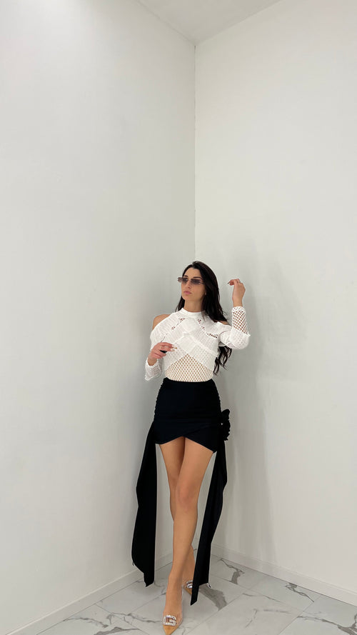 Gonna Con Rosa e Strascico - 5 colori