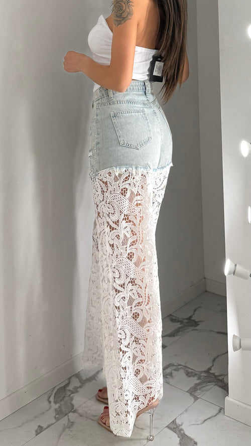 Pantalone Lace & Denim - 2 colori