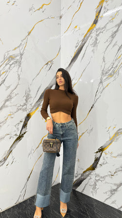 Jeans Risvolto Brillant