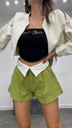 Shorts risvolto in vita - 2 colori