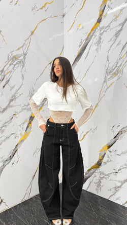 Jeans Noir Baloon