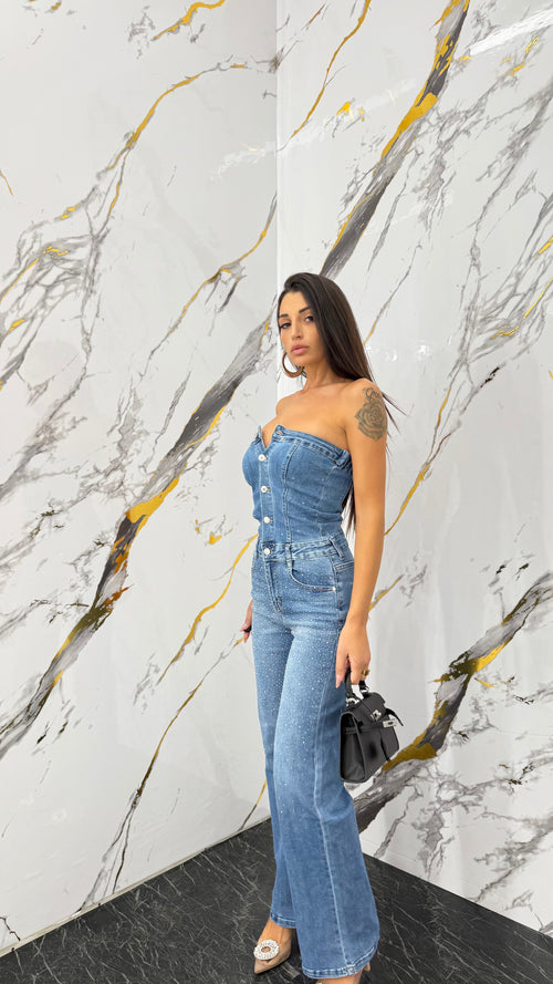 Tutina Denim Shine - 2 colori
