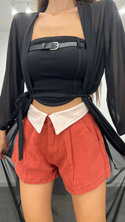 Shorts risvolto in vita - 2 colori