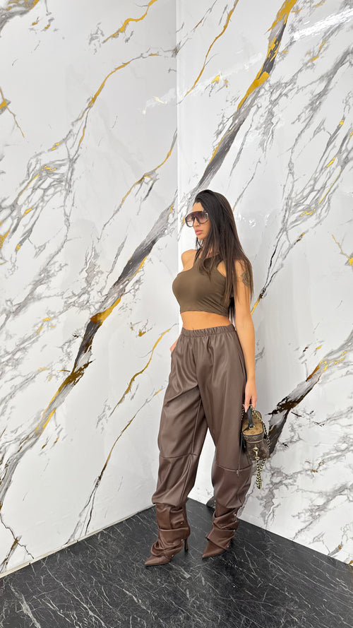 Pantalone Baloon Ecopelle - 2 colori