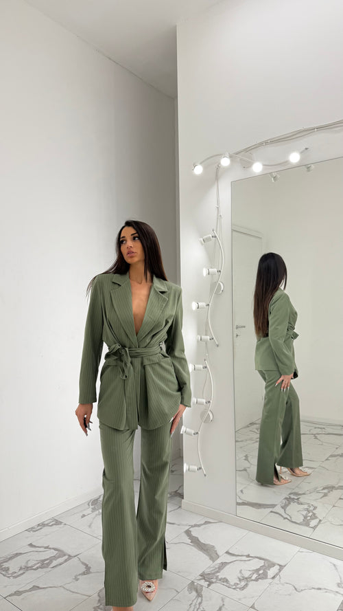 Tailleur gessato fascia - 4 colori
