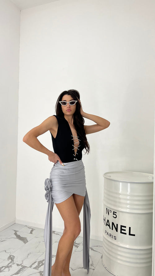 Gonna Con Rosa e Strascico - 5 colori