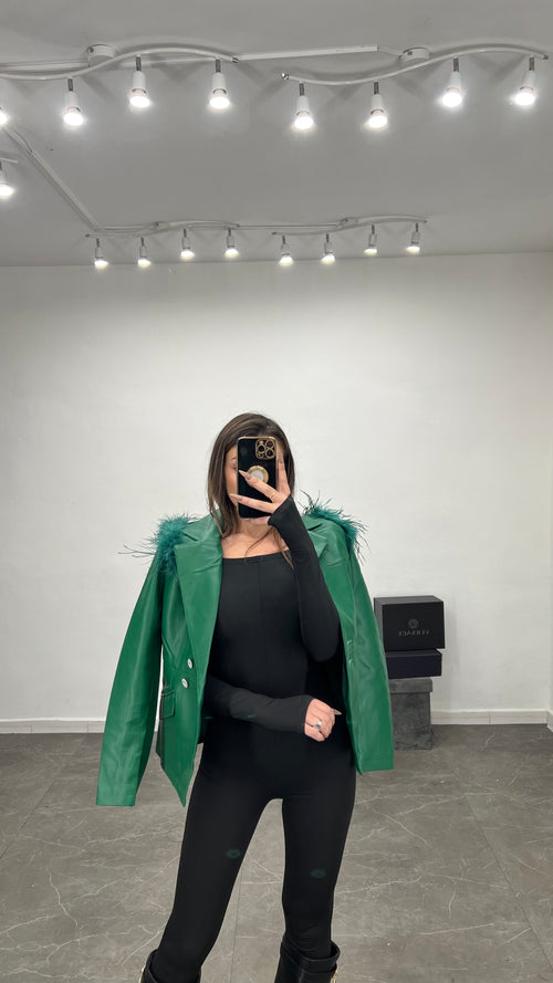 Blazer Ecopelle Piume