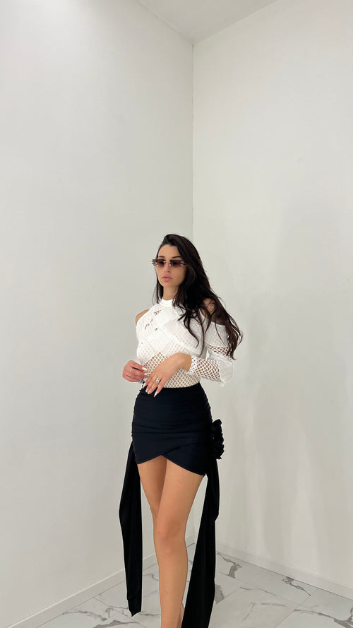 Gonna Con Rosa e Strascico - 5 colori