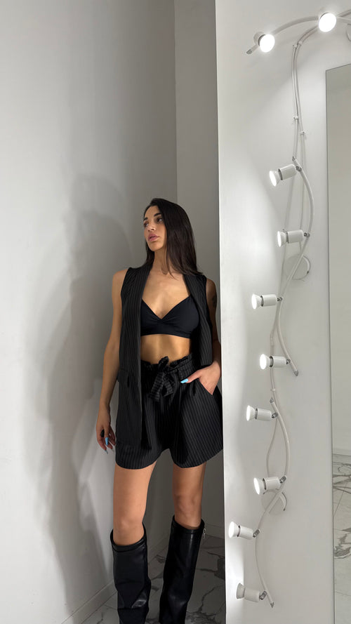 Coordinato Shorts + Gilet Gessato - 5 colori