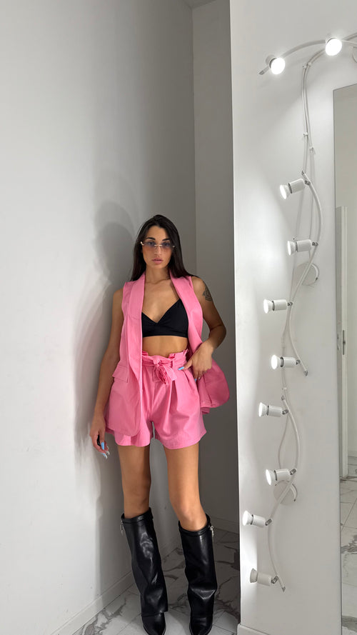 Coordinato Shorts + Gilet Gessato - 5 colori