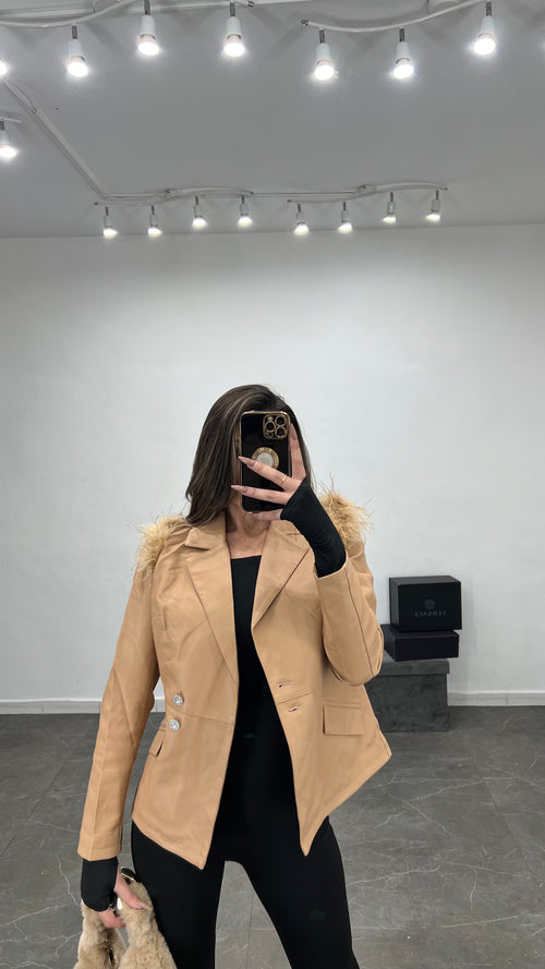 Blazer Ecopelle Piume