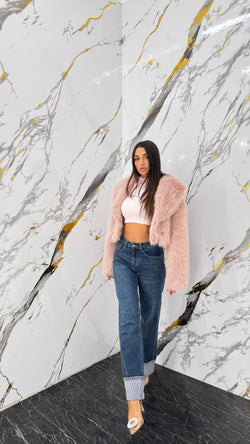 Jeans Palazzo Risvolto Shine