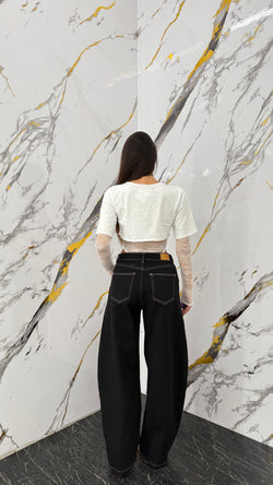 Jeans Noir Baloon