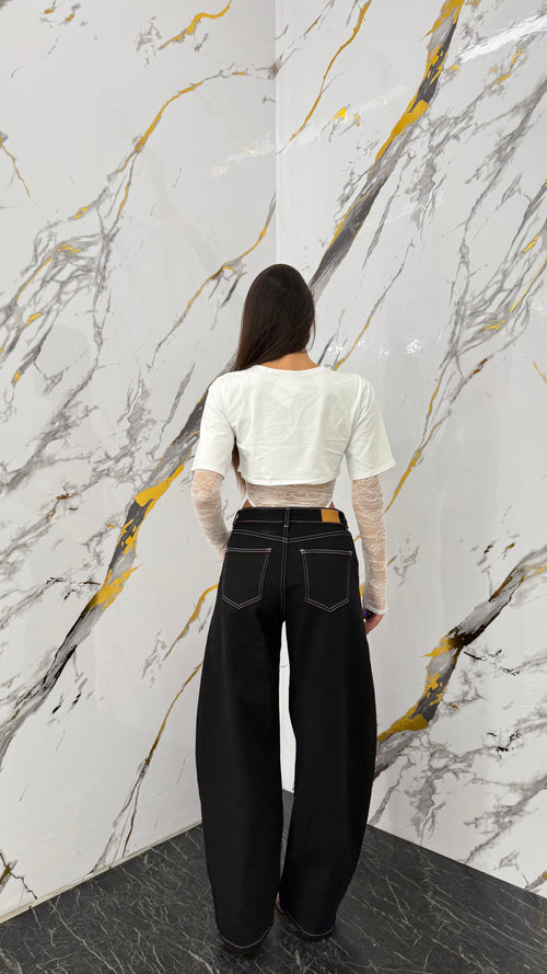 Jeans Noir Baloon