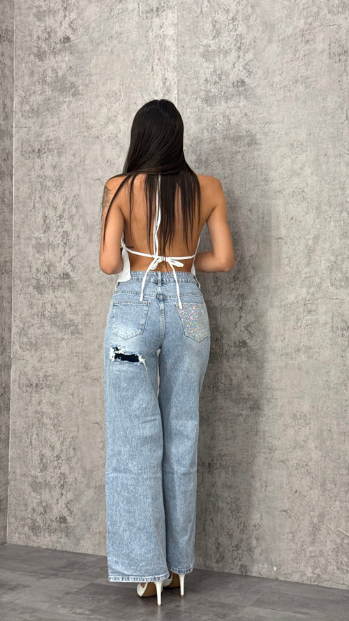 Jeans Silver Diamond Blue