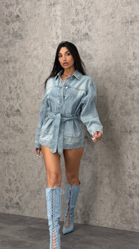 Camicione Jeans Tasca - 1