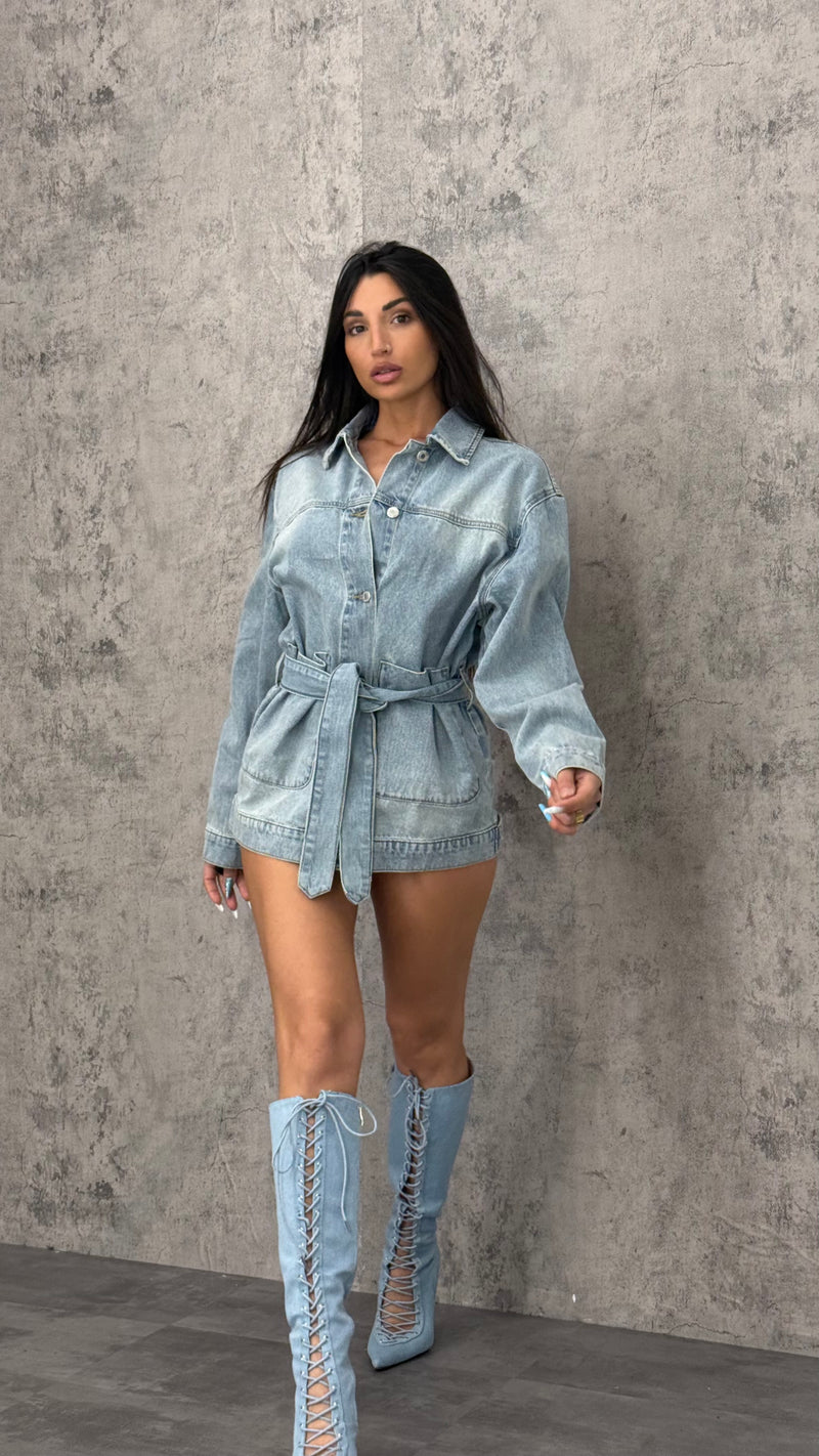 Camicione Jeans Tasca