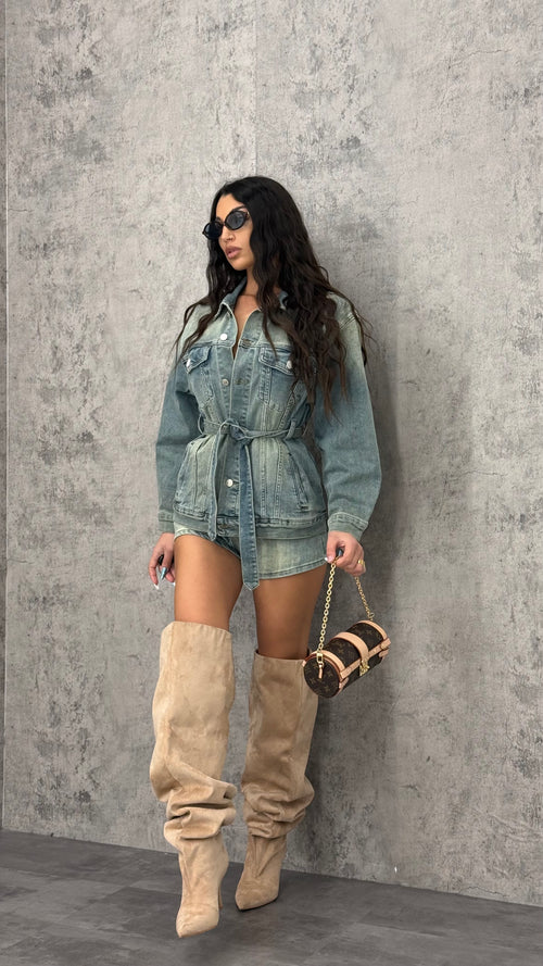 Camicione Denim Sand