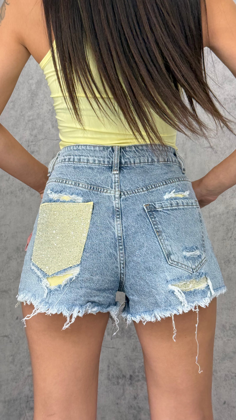 Shorts Yellow Pocket