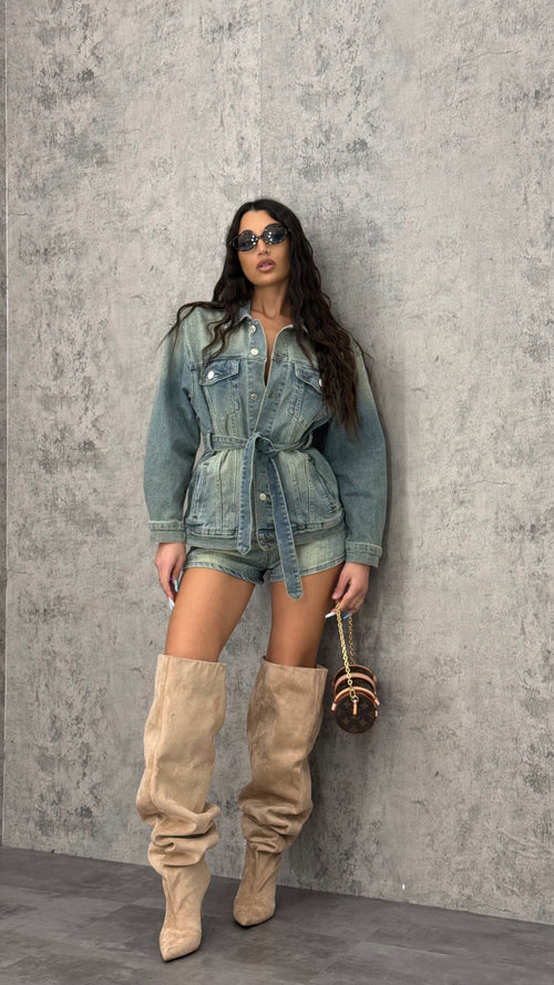 Camicione Denim Sand