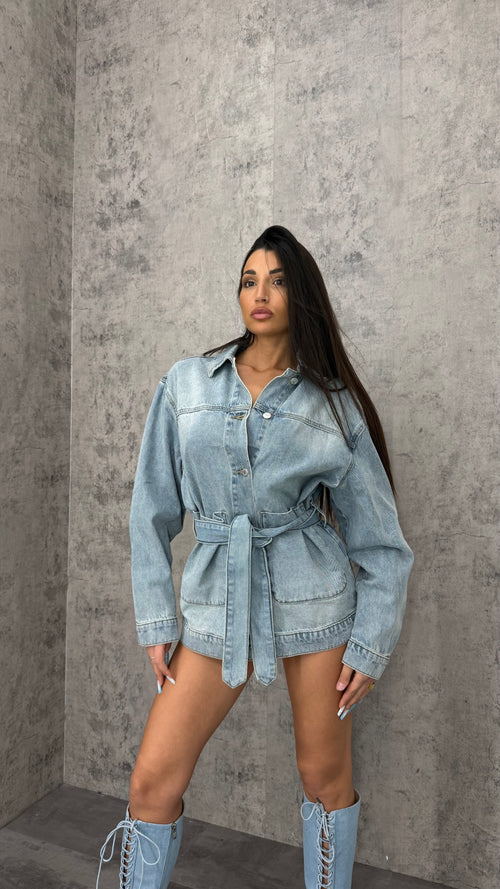 Camicione Jeans Tasca