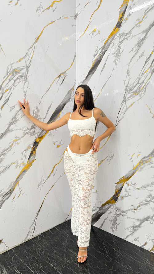 Coordinato in pizzo + slip - 2 colori