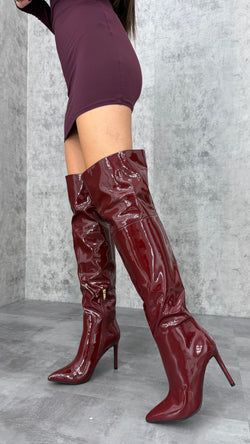 Stivale Lucido Bordeaux