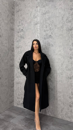 Cappotto effetto trench