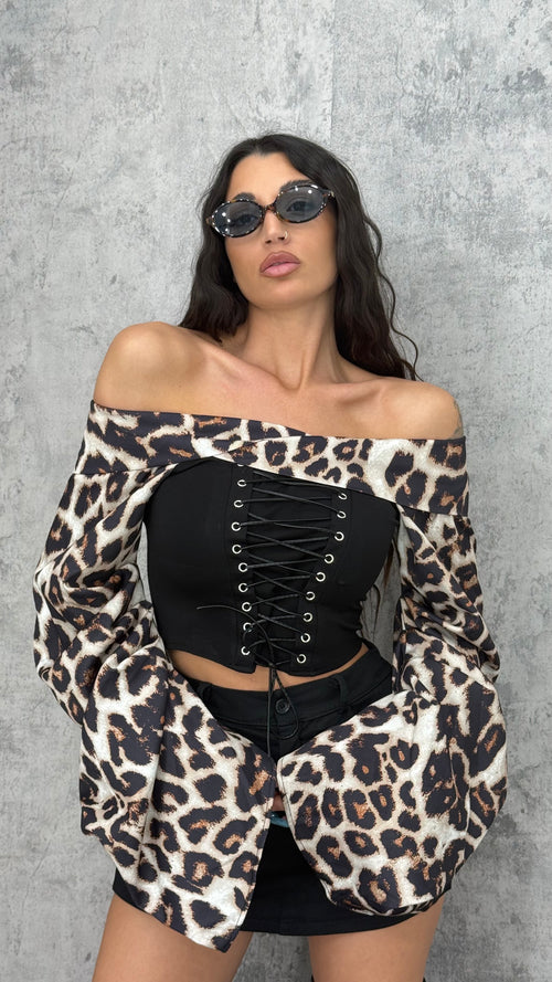 Top / Camicia Boho Leopard