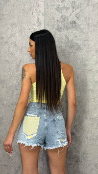 Shorts Yellow Pocket - 3