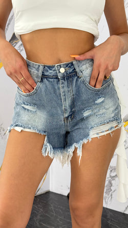 Shorts sfrangiato