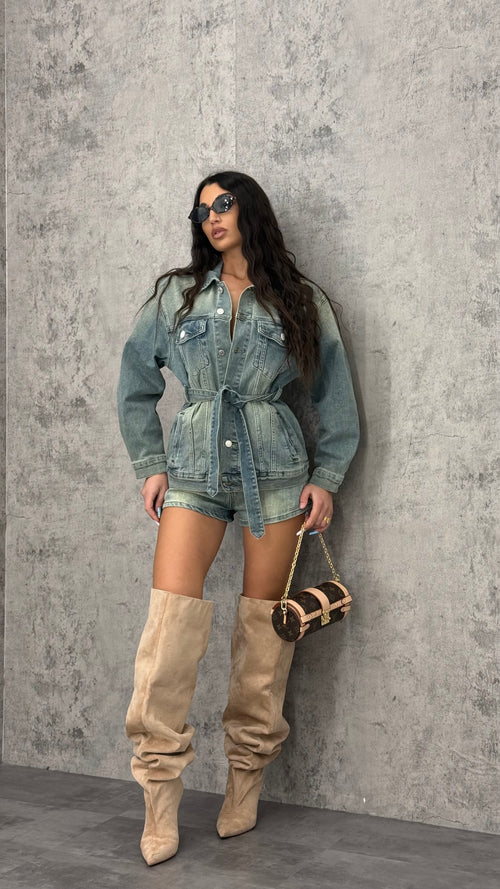 Camicione Denim Sand