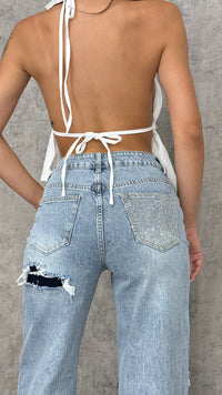 Jeans Silver Diamond Blue - 1