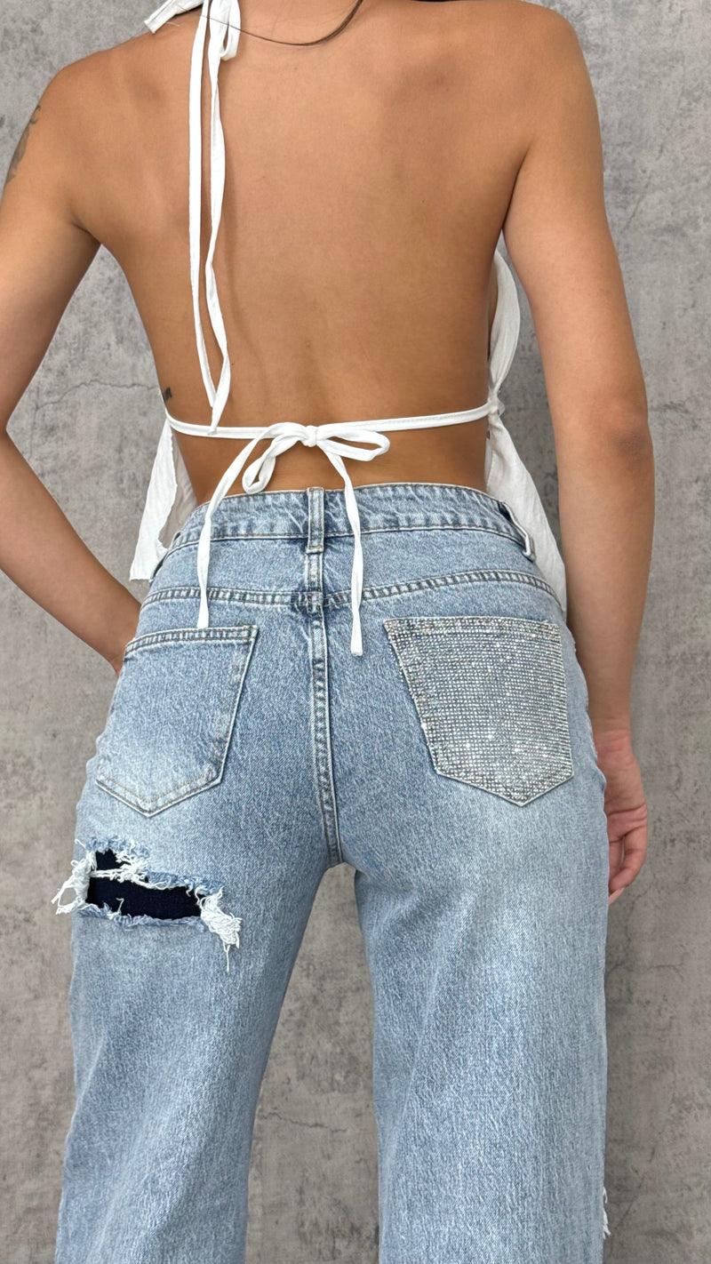 Jeans Silver Diamond Blue