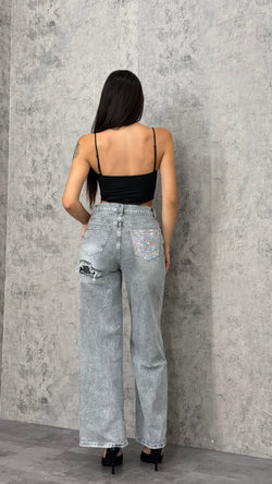Jeans Silver Diamond Grey