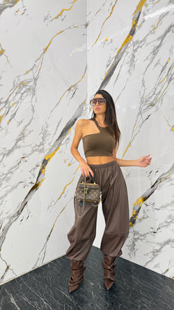 Pantalone Baloon Ecopelle - 2 colori