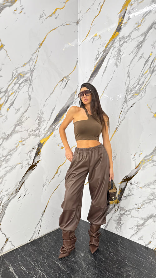 Pantalone Baloon Ecopelle - 2 colori