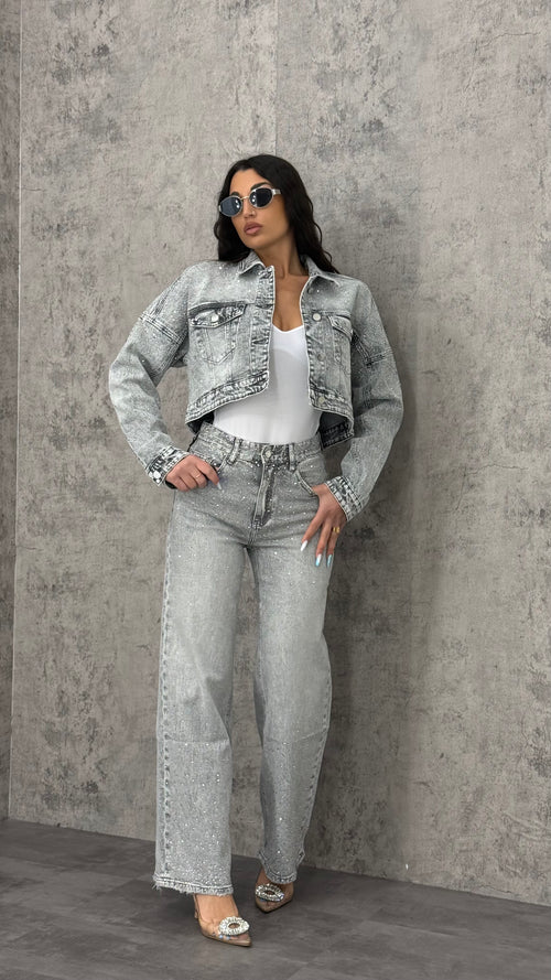 Jeans Grey Shine