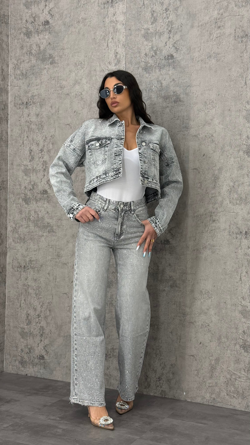 Jeans Grey Shine