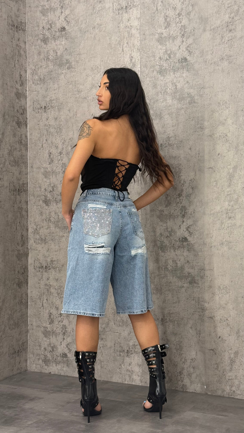 Bermuda Crystal Pocket Blu