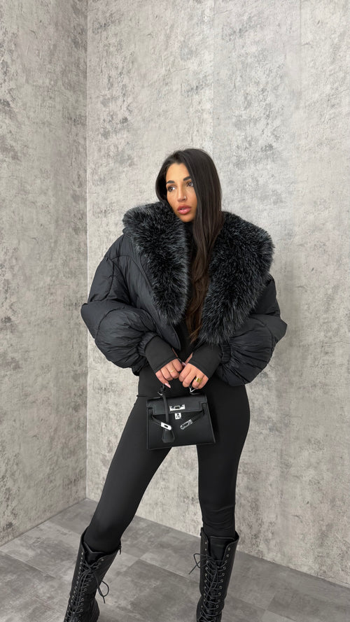 Piumino Crop Pelliccia