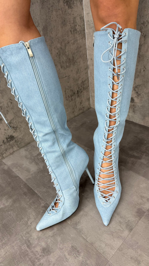 Stivale Denim Lace