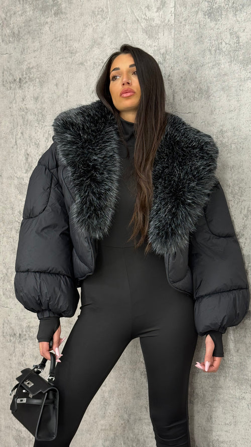 Piumino Crop Pelliccia