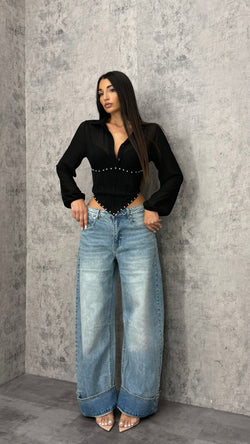 Jeans Button Up