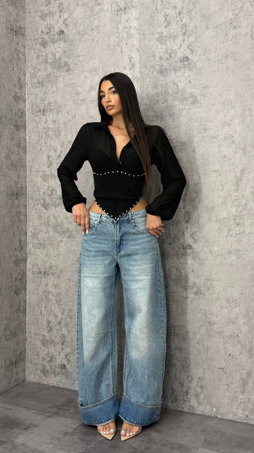 Jeans Button Up