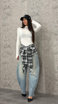 Jeans Ballon Blouse Black - 4