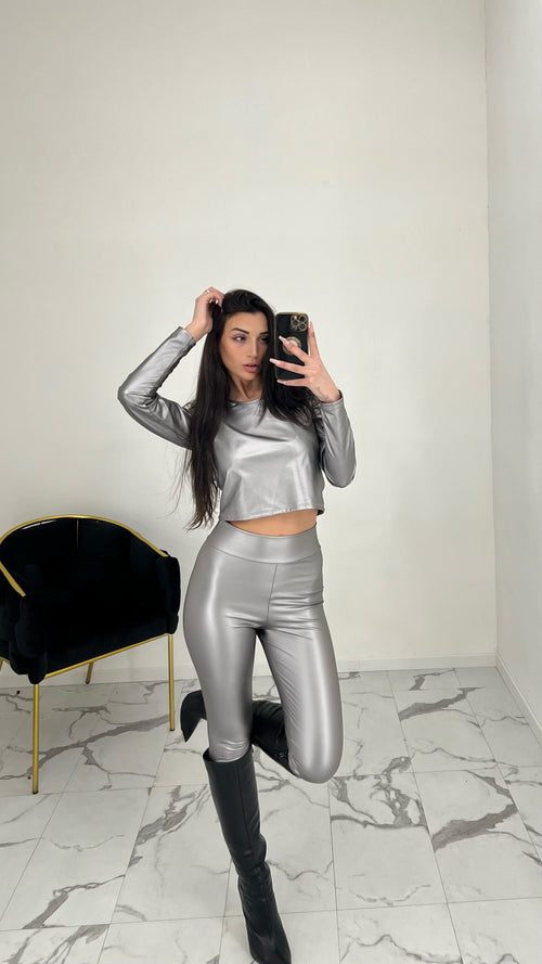 Coordinato Leggins + Felpa Metal