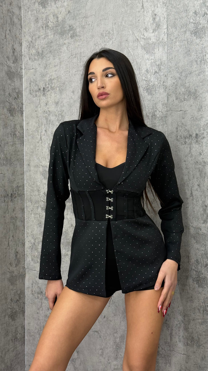 Blazer effetto corpetto