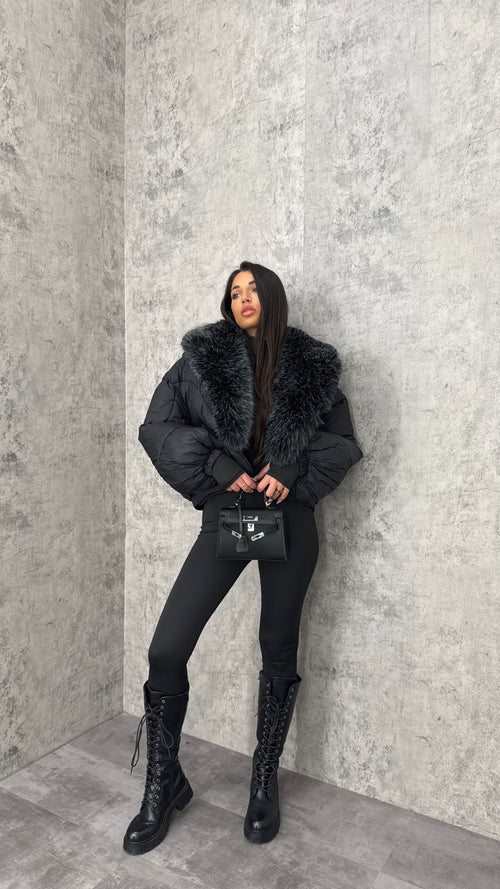 Piumino Crop Pelliccia