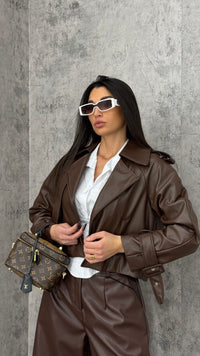 Trench ecopelle over - 2 colori - 2